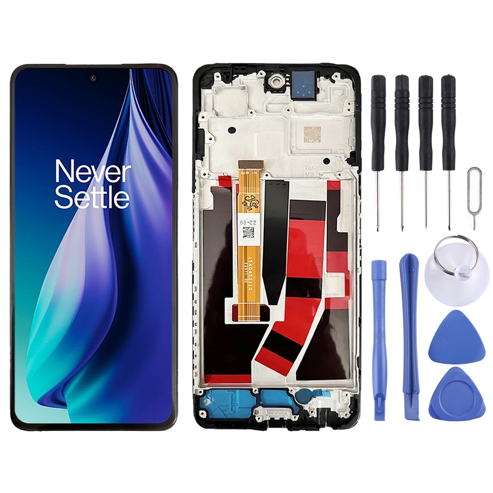 Pro OnePlus Nord N30 SE CPH2605 IPS digitizér LCD obrazovky Celá sestava s rámem (černá)