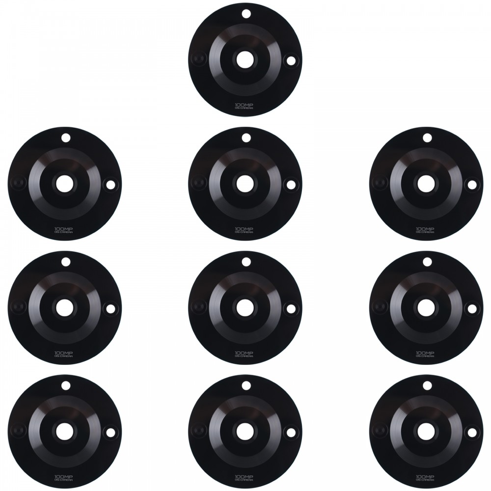 Para Realme 11 Pro 10 piezas Lente de cámara trasera original (negro)