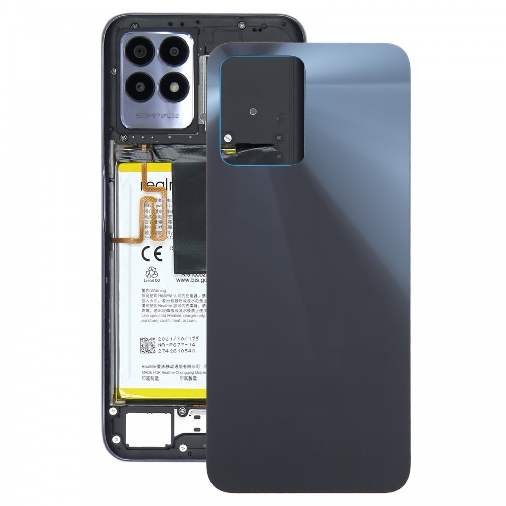 За Realme C35 оригинален заден капак на батерията (черен)