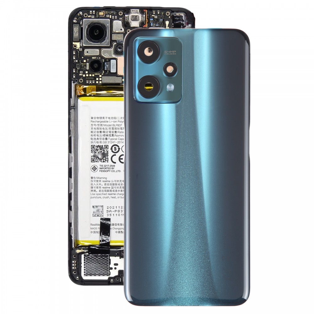 För Realme 9 Pro Original batteribaksida med kameralinsskydd (grön)
