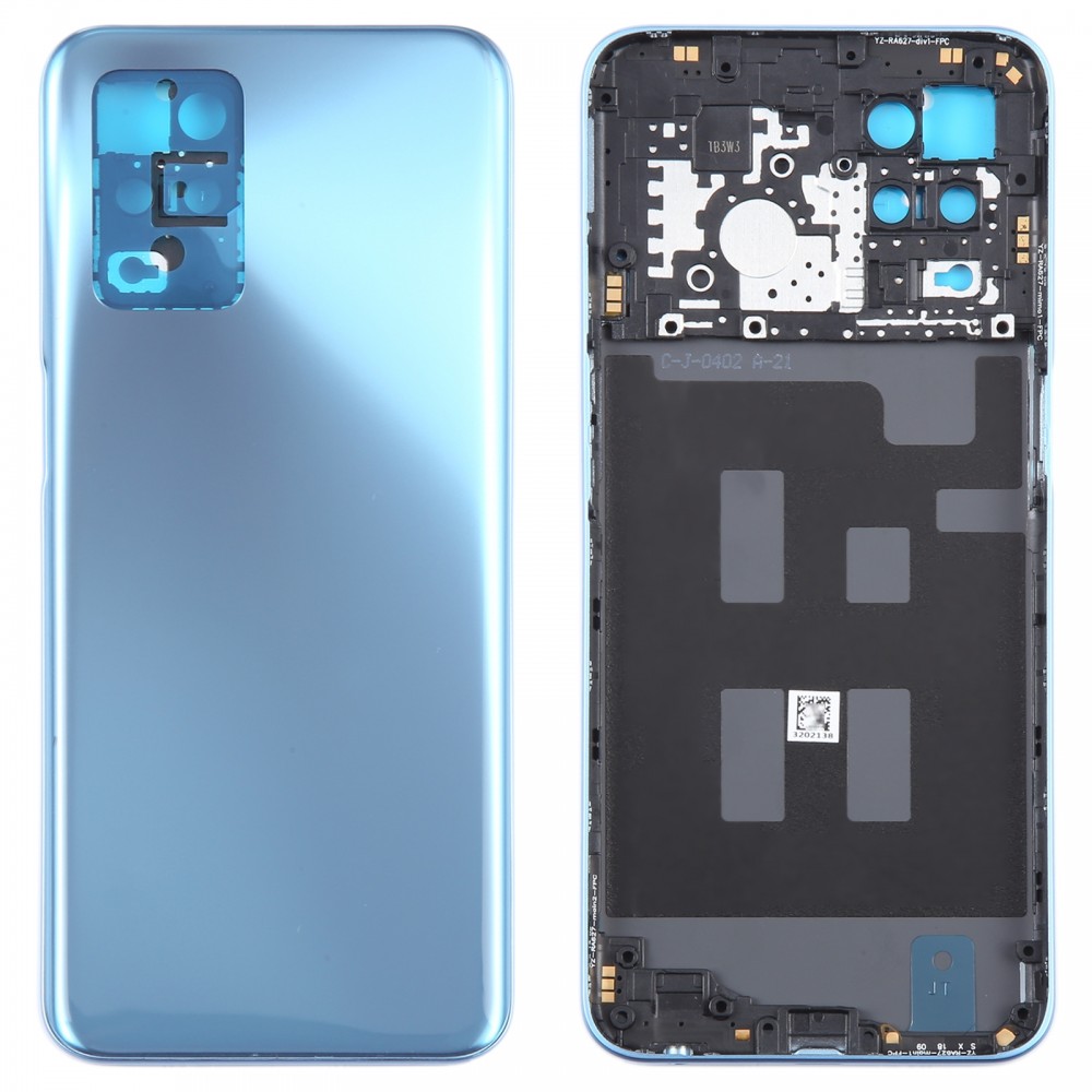 Pour Realme V13 Couvercle arrière de la batterie d'origine avec cadre central (bleu)