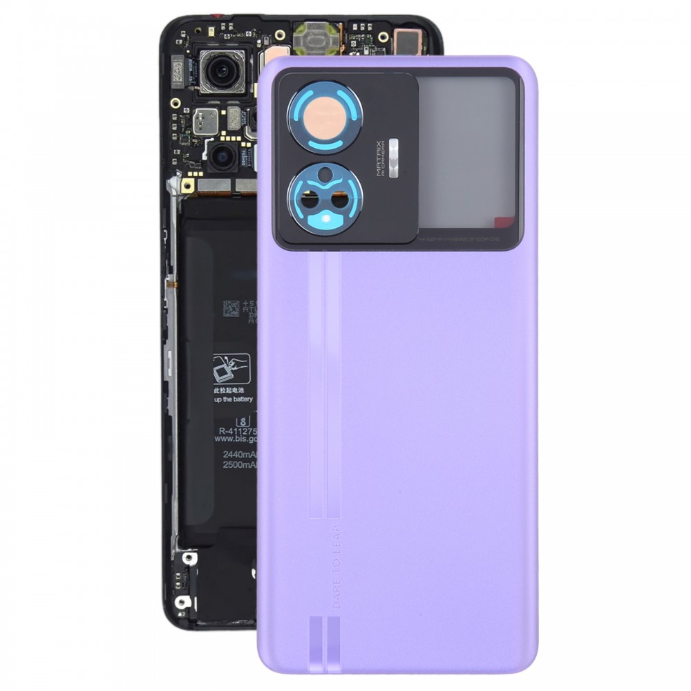 Pour Realme GT Neo 5 Couvercle arrière de la batterie d'origine (violet)