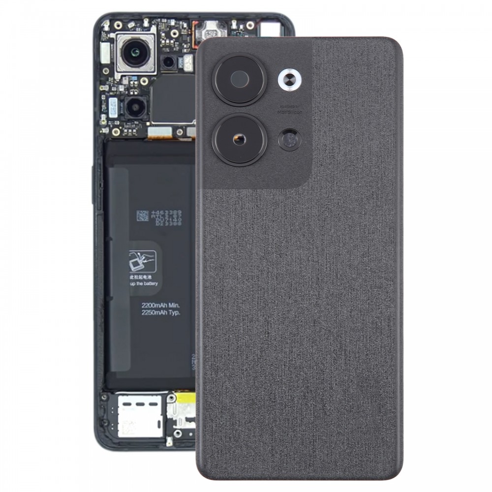För OPPO Reno9 Pro Original batteribaksida med kameralinsskydd (svart)