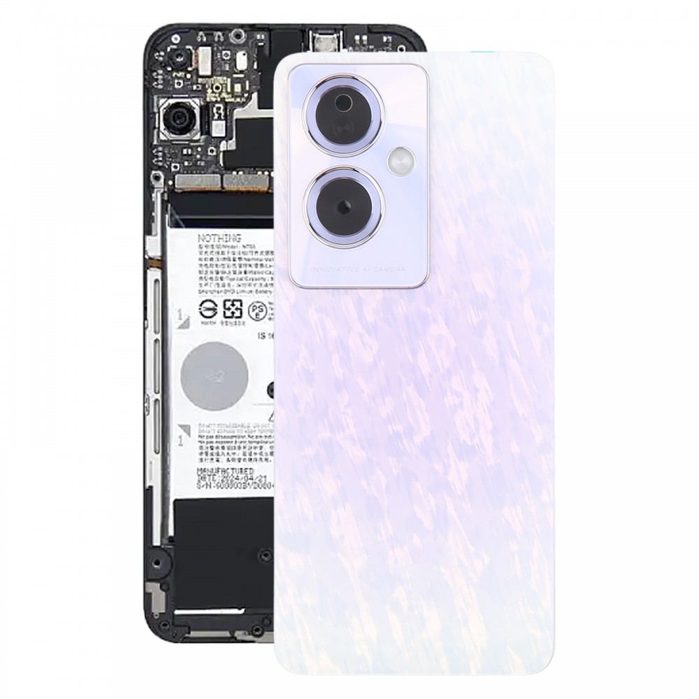 Do oryginalnej tylnej pokrywy baterii OPPO A79 5G z obiektywem aparatu (fioletowy)