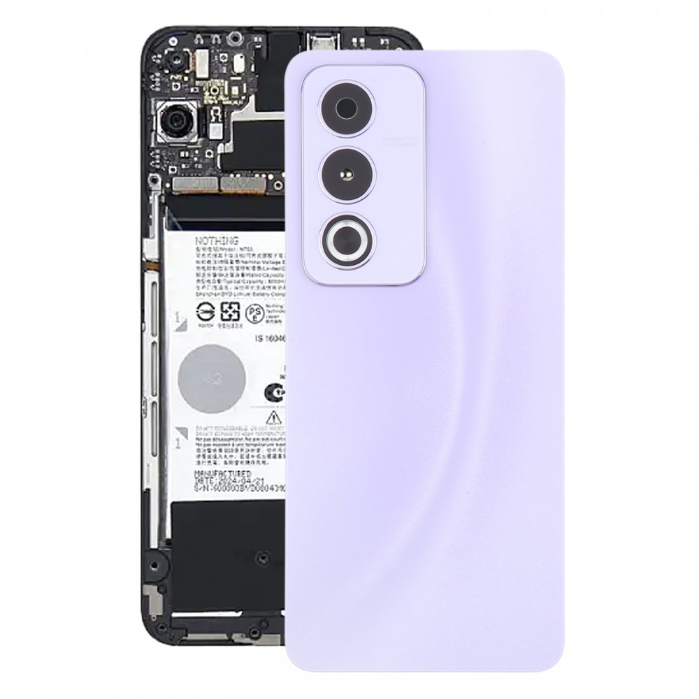 För OPPO A3 original batteribaksida med kameralins (lila)