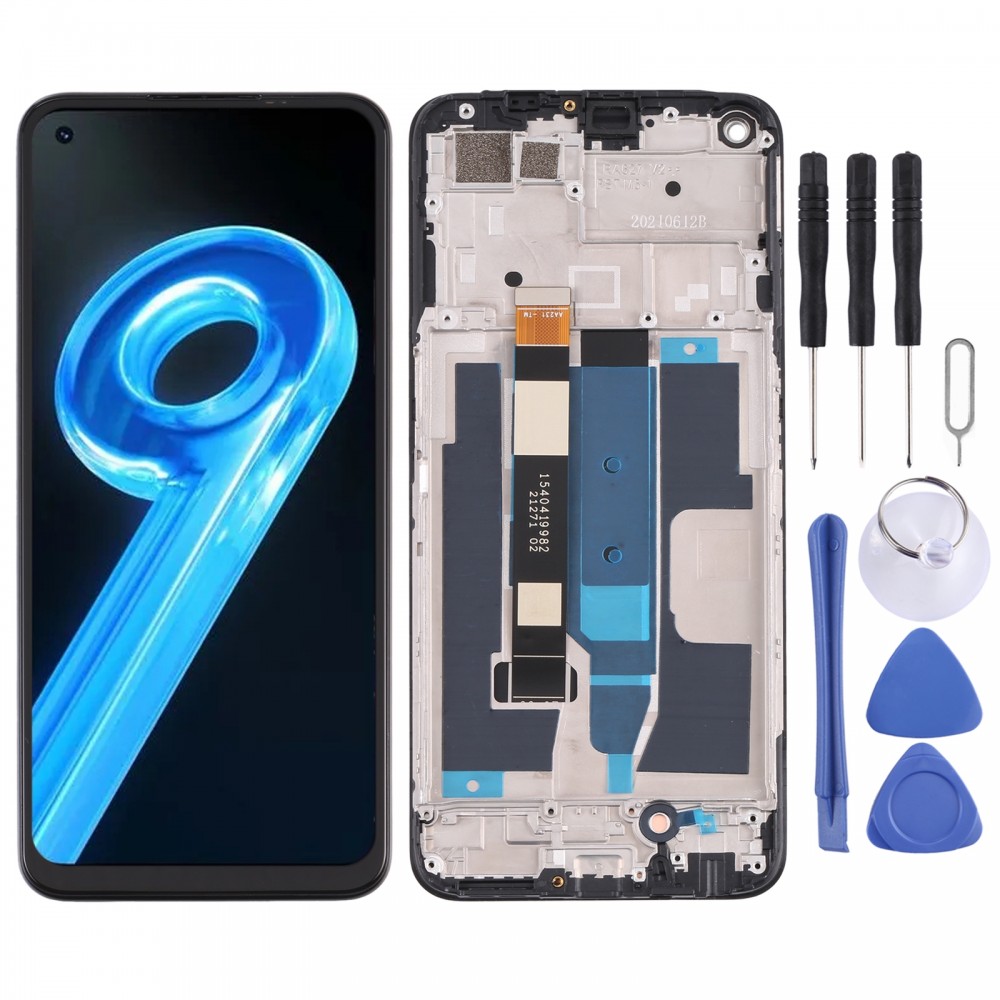 Para Realme 9 5G India RMX3388 OEM Pantalla LCD Digitalizador Asamblea completa con marco
