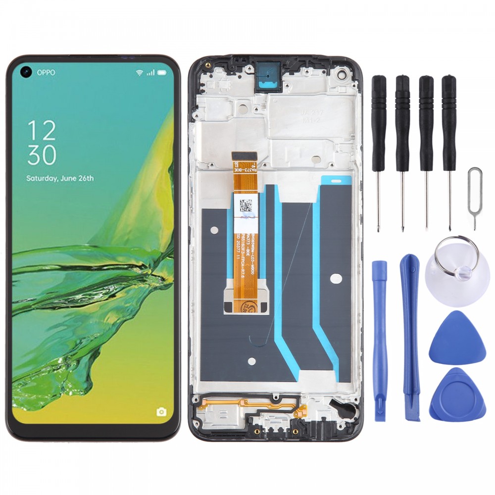 För OPPO A32 4G OEM LCD Screen Digitizer full montering med ram
