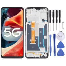 OPPO A53 5G OEM LCD スクリーンデジタイザー用フレーム付き完全アセンブリ 