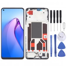 Для OPPO Reno8 4G Оригінальний AMOLED РК-екран Дигітайзер Повна збірка з рамкою