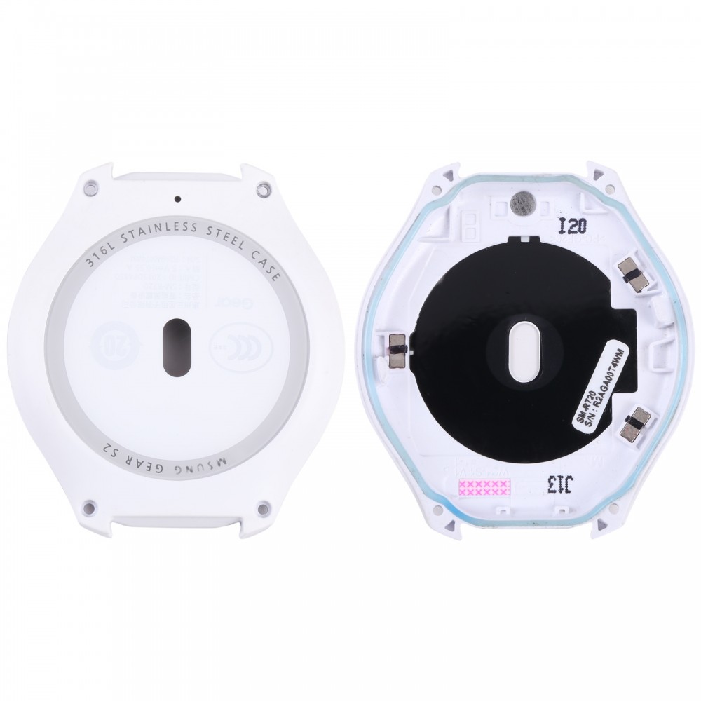 Zadní kryt se skleněnou čočkou pro Samsung Gear S2 SM-R720 (bílý)