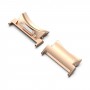 For Samsung Galaxy Watch4 / 4 Classic 46mm 20mm 1 Pair Button Style Curved Metal Watch Band Connector(Rose Gold)
