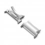 For Samsung Galaxy Watch4 / 4 Classic 46mm 22mm 1 Pair Button Style Curved Metal Watch Band Connector(Silver)