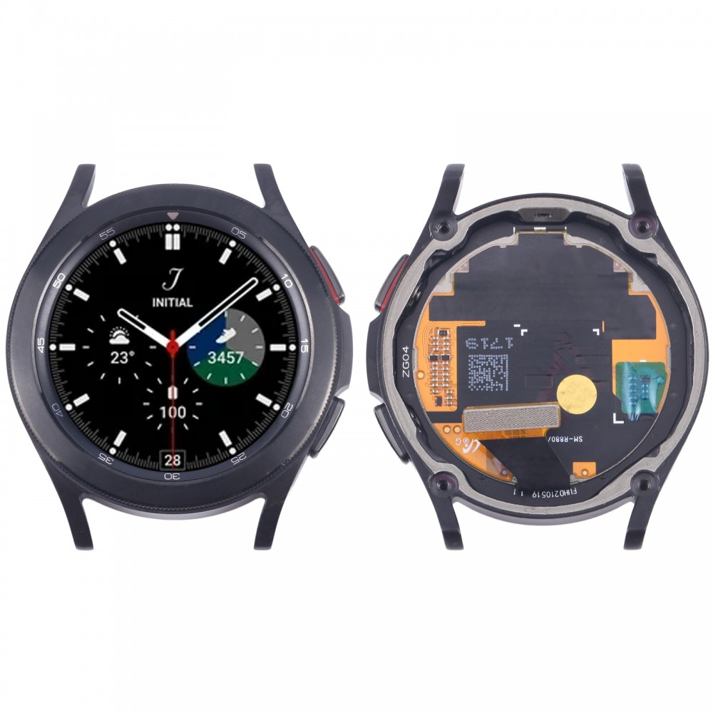 Originaalne LCD-ekraaniga digiteerija raamiga komplekt Samsung Galaxy Watch4 Classic 42 mm SM-R880/R885 (must) jaoks