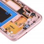 Pantalla LCD original y ensamblaje completo del digitalizador con marco, placa de puerto de carga, botón de volumen y botón de encendido para Galaxy S7 Edge / G935A (rosa)
