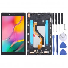 För Samsung Galaxy Tab A 8.0 2019 SM-T295 LTE Edition Original LCD-skärm Digitizer komplett montering med ram (svart)