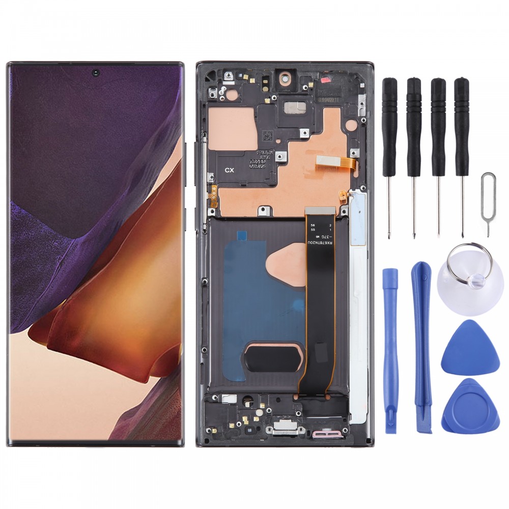Do Samsung Galaxy Note20 Ultra 5G SM-N986B 6,78 cala OLED Digitizer ekranu LCD Pełny montaż z ramką (czarny)