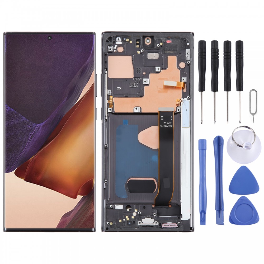 Pour Samsung Galaxy Note20 Ultra 5G SM-N986B 6,67 pouces OLED LCD écran numériseur assemblage complet avec cadre (noir)