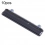 Pour Samsung Galaxy Z Flip 5G SM-F707 10 pièces bouton d'alimentation + bouton de contrôle du volume (noir)