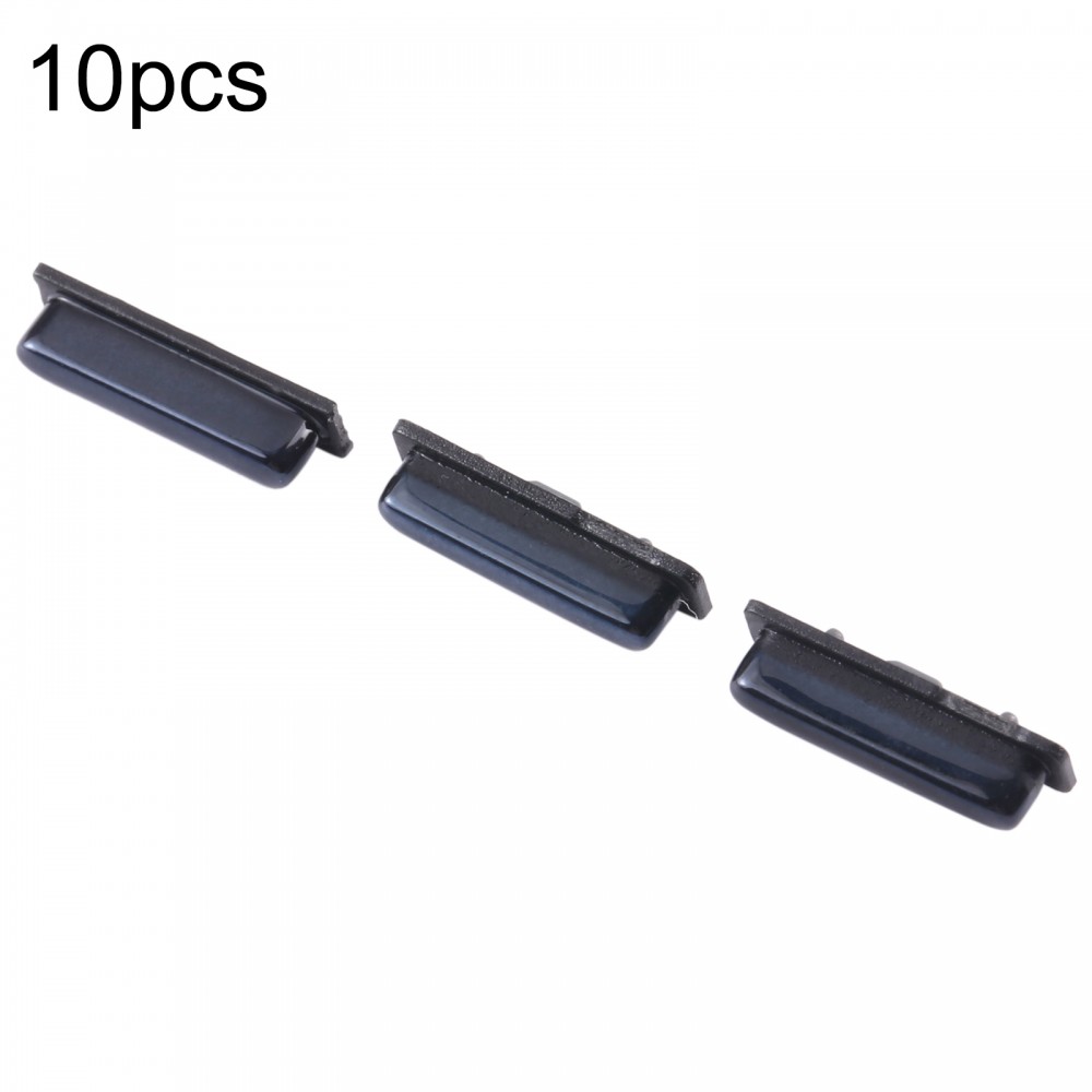 Per Samsung Galaxy J6+ SM-J610 10 pezzi Pulsante di accensione + Pulsante di controllo volume (Nero)