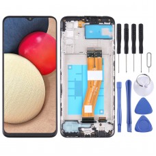 OEM LCD-ekraan Samsung Galaxy A02S SM-A025G/A025M digiteerija jaoks, täielik koost koos raamiga
