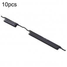Para Samsung Galaxy A20E SM-A202 Botón de encendido de 10 piezas + botón de control de volumen (negro)