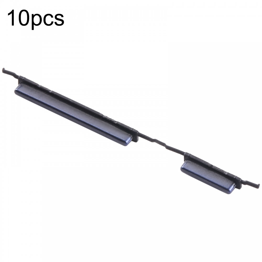 Para Samsung Galaxy A10 SM-A105 Botón de encendido de 10 piezas + botón de control de volumen (negro)