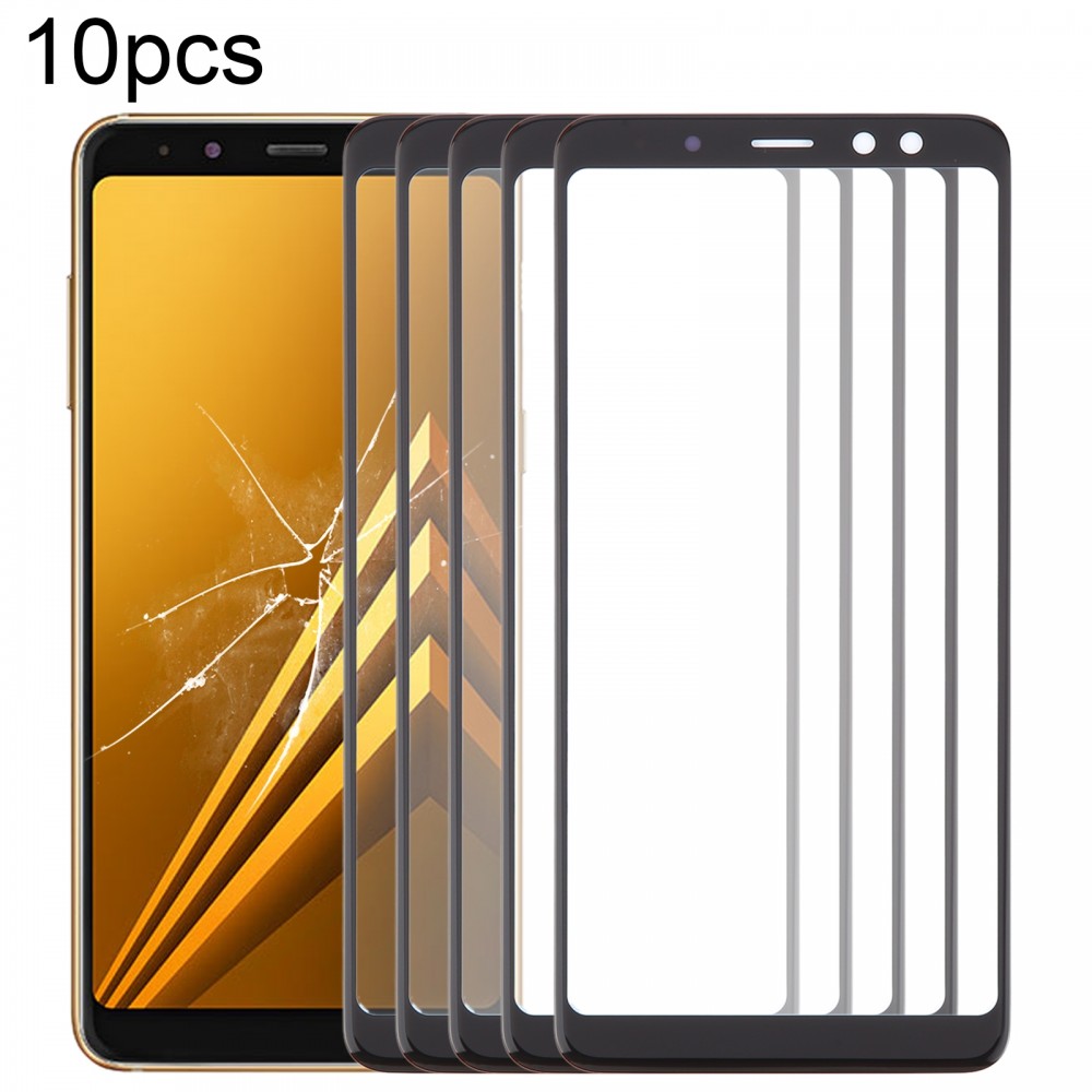 Do Samsung Galaxy A8 2018 SM-A530F 10 szt. Zewnętrzny szklany obiektyw przedniego ekranu z optycznie przezroczystym klejem OCA