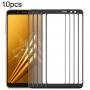 Do Samsung Galaxy A8 2018 SM-A530F 10 szt. Zewnętrzny szklany obiektyw przedniego ekranu z optycznie przezroczystym klejem OCA