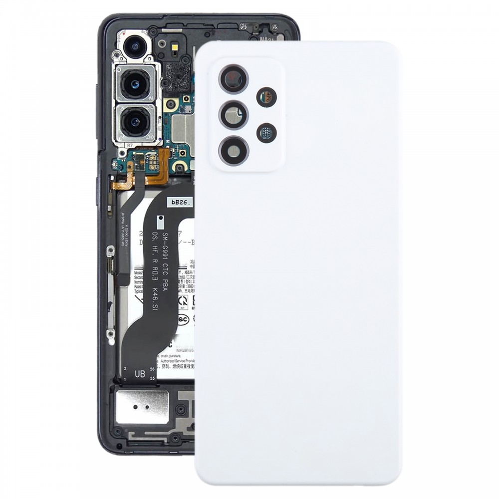 适用于三星 Galaxy A52 5G / A52 4G 电池后盖 带相机镜头盖 (白色)