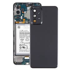 Samsung Galaxy A23 5G SM-A236A-სთვის ორიგინალური ბატარეის უკანა საფარი კამერის ლინზის საფარით (შავი)