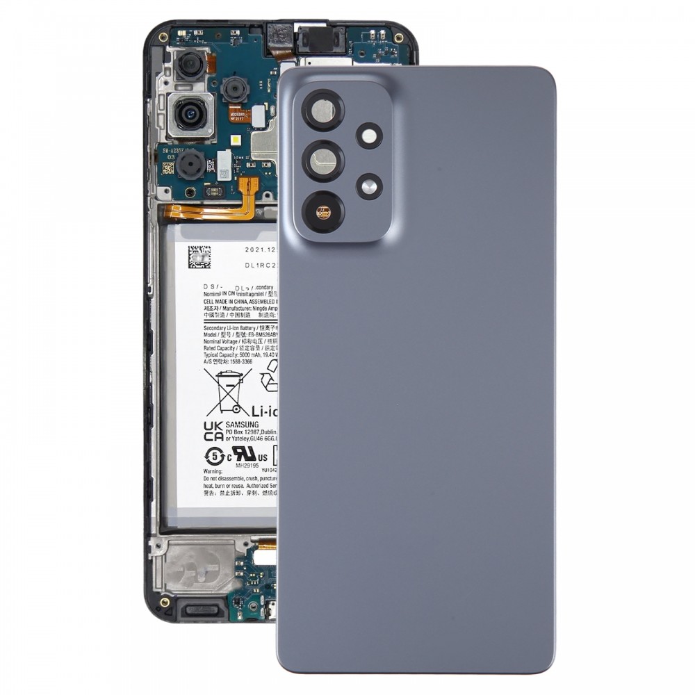 Do Samsung Galaxy A73 5G SM-A736B Oryginalna tylna pokrywa baterii z osłoną obiektywu aparatu (czarna)