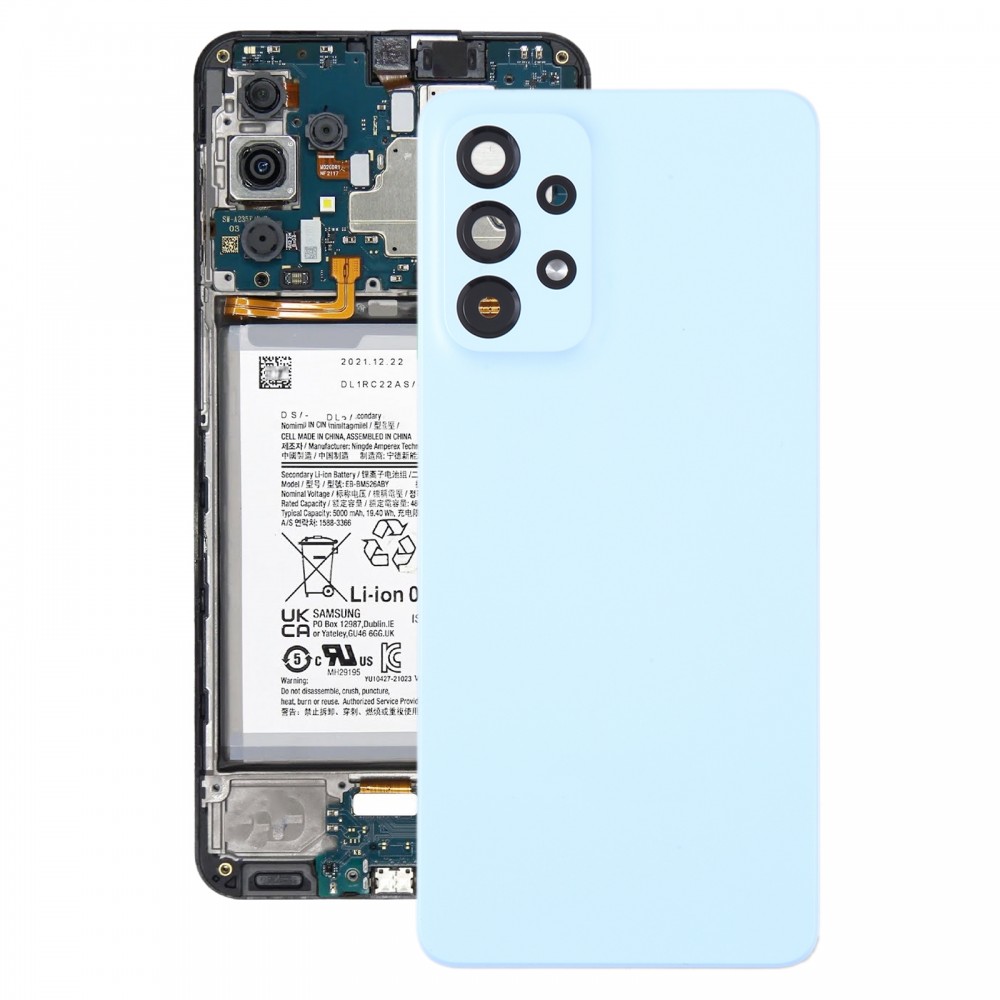 Pro Samsung Galaxy A53 5G SM-A536B Originální zadní kryt baterie s krytem objektivu fotoaparátu (modrý)