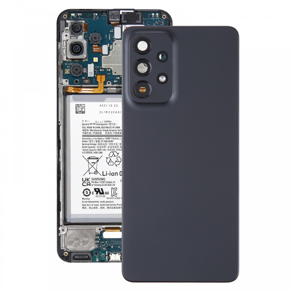 Samsung Galaxy A33 5G SM-A336B オリジナルバッテリーバックカバー カメラレンズカバー付き (ブラック)