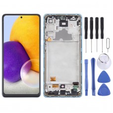 Do Samsung Galaxy A72 4G SM-A725 6,43 cala oryginalny ekran LCD Digitizer pełny montaż z ramką (niebieski)
