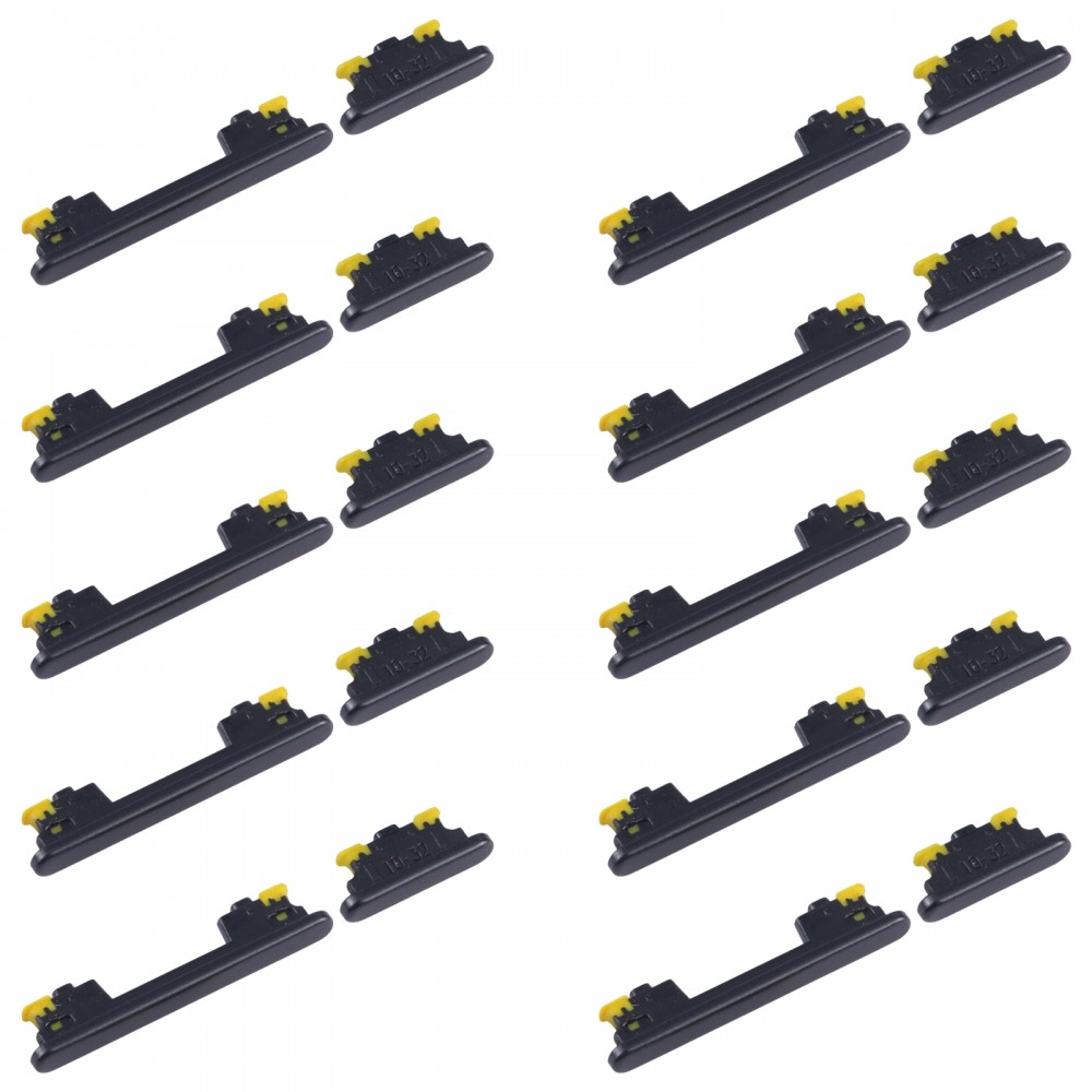 For Samsung Galaxy A54 SM-A546B 10pcs Original Power Button and Volume Control Button (Black)