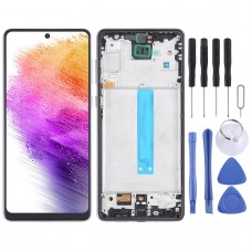 For Samsung Galaxy A73 SM-A736B TFT LCD Screen Digitizer Full Assembly with Frame (Black)