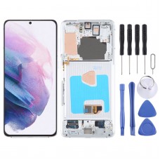 Для Samsung Galaxy S21 + 5G SM-G996B 6,67 дюйма 6,67 дюйма OLED ЖК-экран дигитайзер полная сборка с рамкой (серебристый)