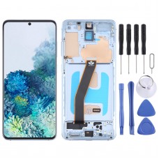 For Samsung Galaxy S20 SM-G980 TFT LCD Screen Digitizer Full Assembly with Frame, Not Supporting Fingerprint Identification(Blue)