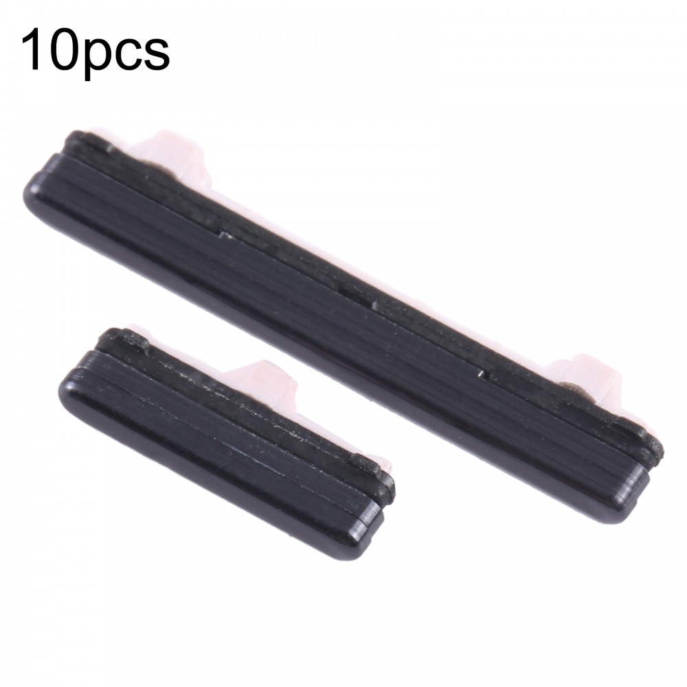 עבור Samsung Galaxy S10 Lite SM-G770 10 יחידות לחצן הפעלה + לחצן בקרת עוצמת הקול (שחור)