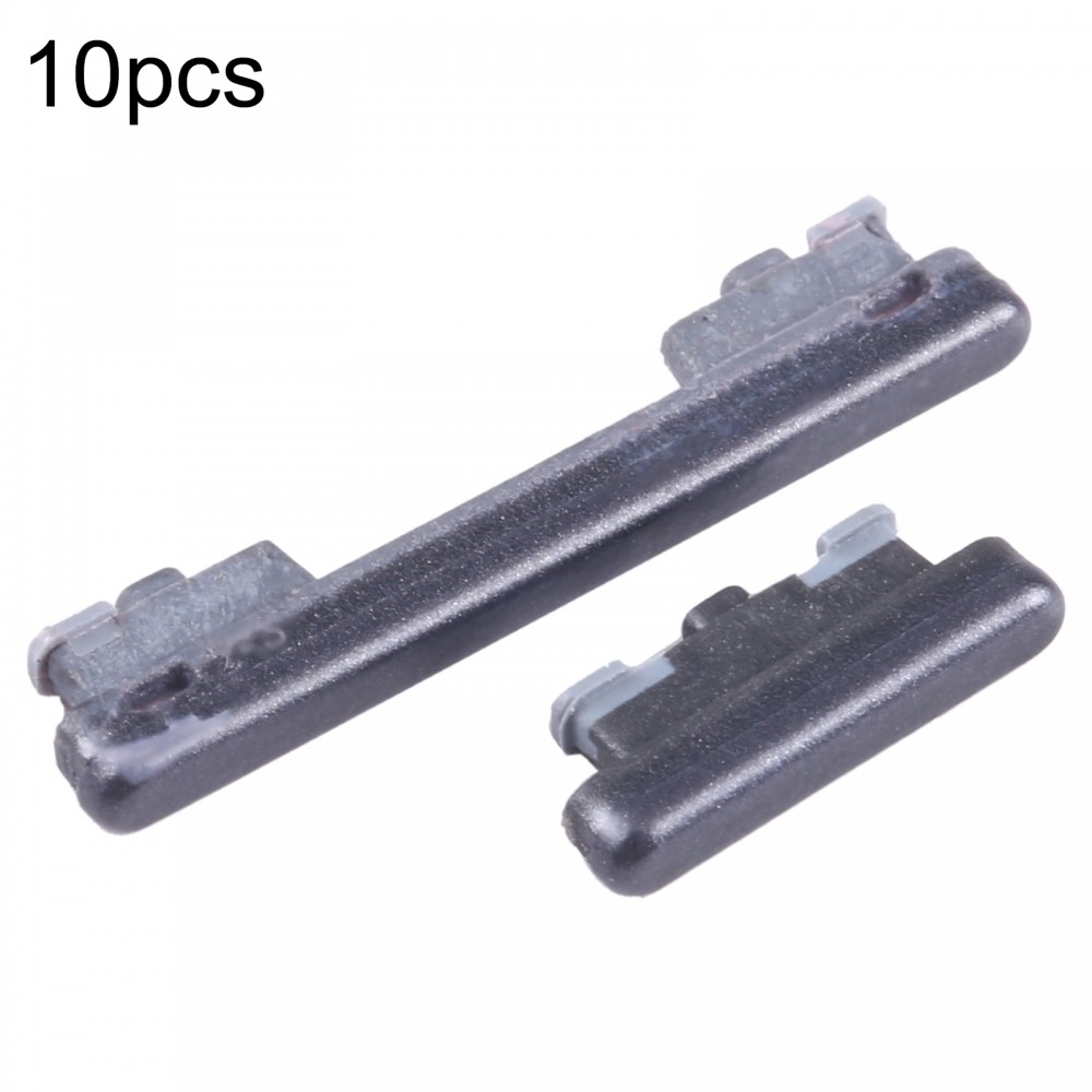 Pour Samsung Galaxy S21 FE 5G SM-G990 10 pièces bouton d'alimentation + bouton de contrôle du volume (noir)