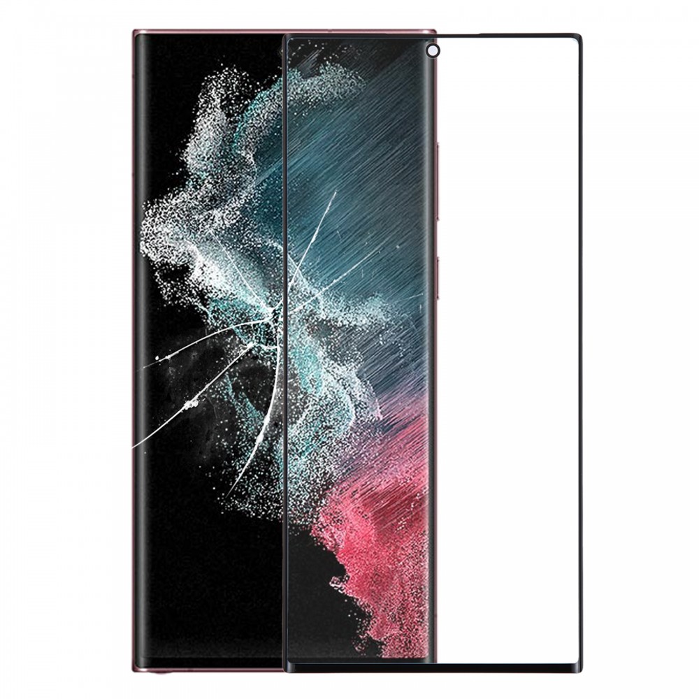 Для Samsung Galaxy S22 Ultra SM-S908B Наружная стеклянная линза переднего экрана с оптически прозрачным клеем OCA