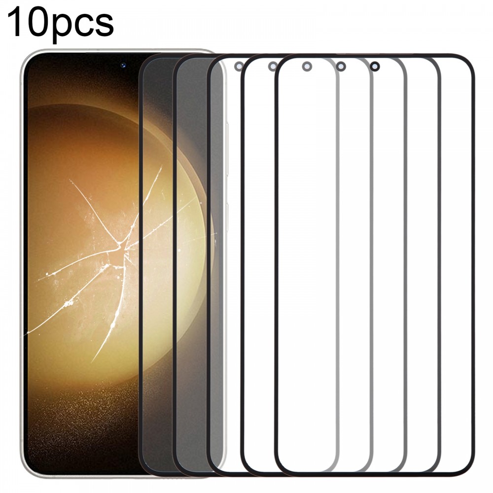 For Samsung Galaxy S23+ SM-S916B 10pcs Front Screen Outer Glass Lens with OCA Optically Clear Adhesive