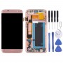 OLED LCD екран за Samsung Galaxy S7 Edge / SM-G935F Дигитайзер Пълен монтаж с рамка (розов)