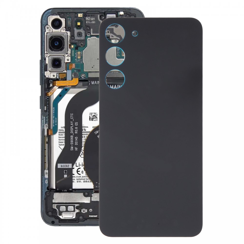 Für Samsung Galaxy S23+ SM-S916B OEM-Glas-Akku-Rückseite (schwarz)