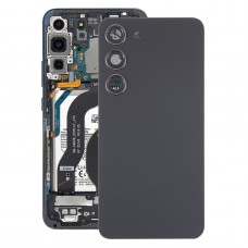 Для Samsung Galaxy S23 SM-S911B OEM скляна задня кришка акумулятора з кришкою об’єктива камери (чорна)