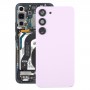 עבור Samsung Galaxy S23 SM-S911B כיסוי גב סוללת זכוכית OEM עם כיסוי עדשת מצלמה (ורוד)