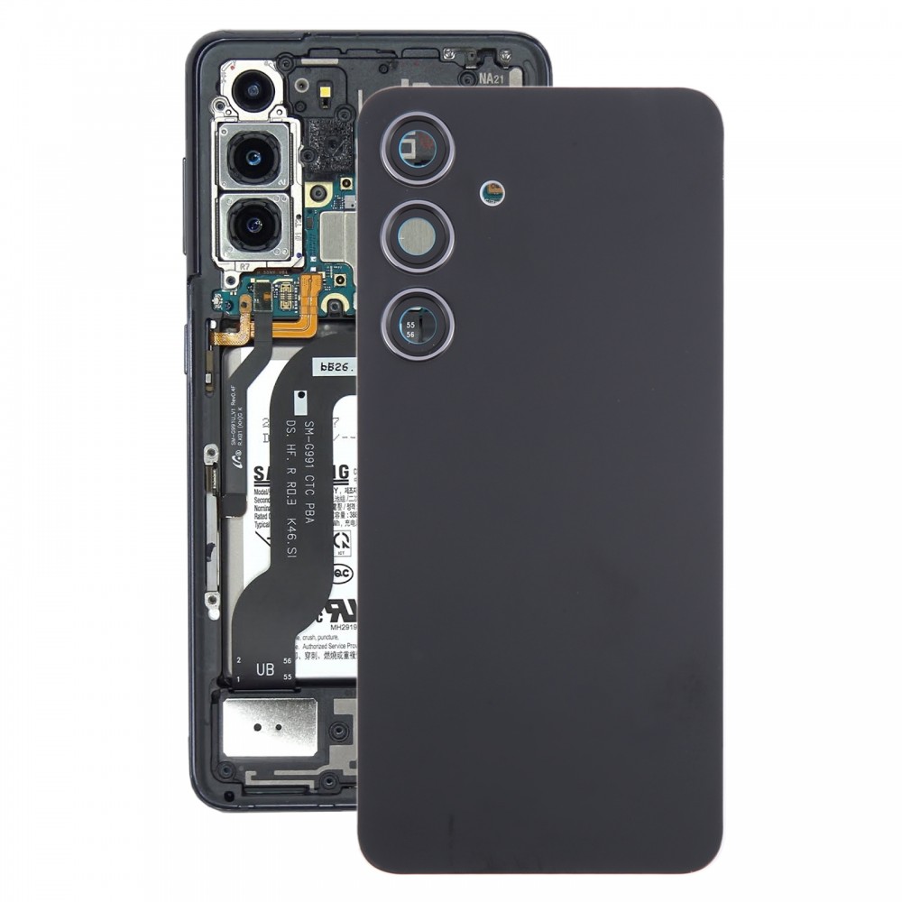 Per Samsung Galaxy S24 SM-S921B Cover posteriore batteria OEM con copriobiettivo fotocamera (nero)
