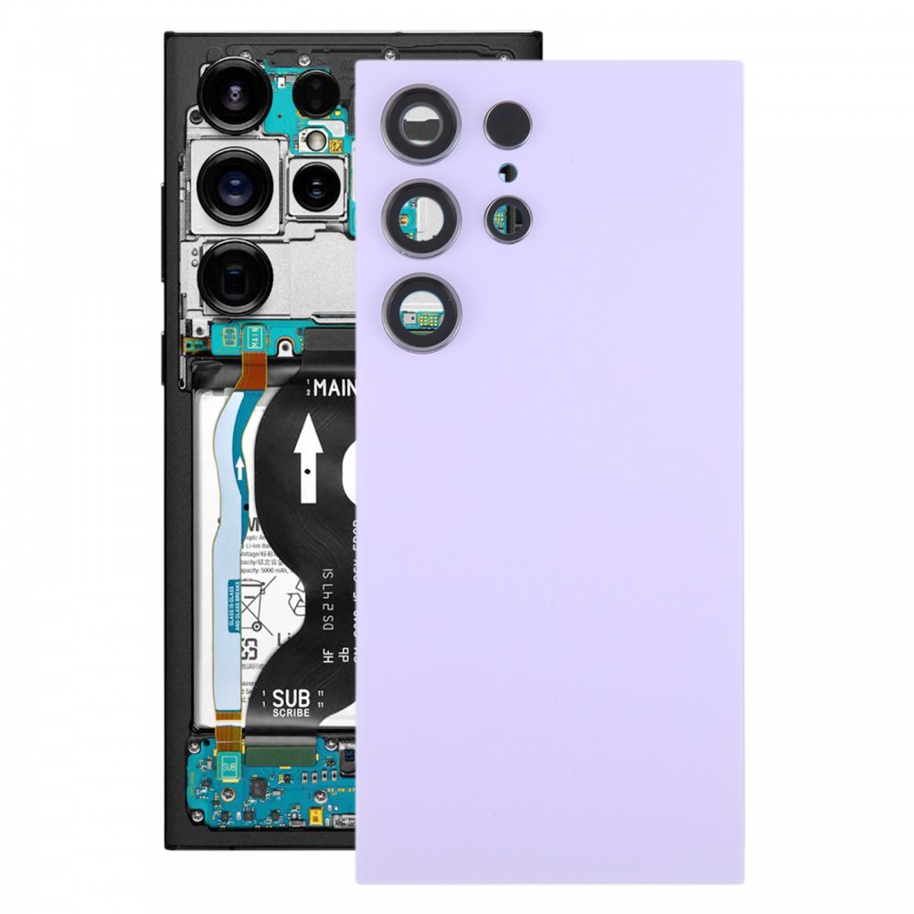 Do Samsung Galaxy S24 Ultra SM-S928B OEM tylna pokrywa baterii z osłoną obiektywu aparatu (jasnofioletowy)