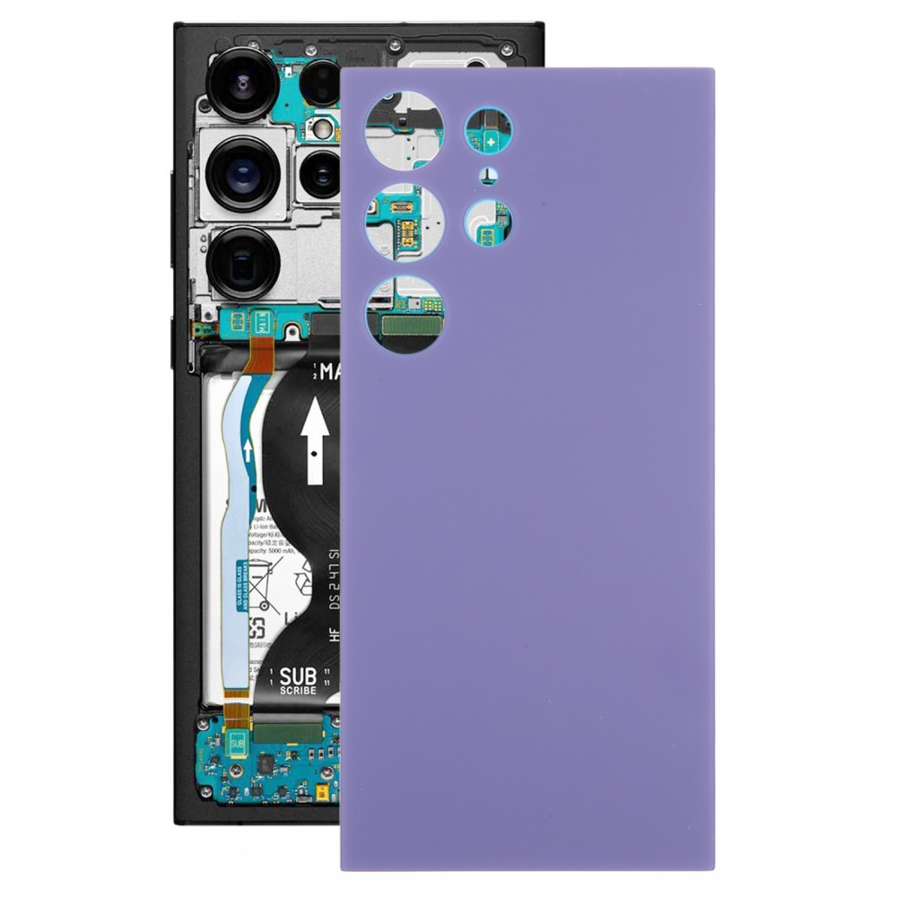 适用于三星 Galaxy S24 Ultra SM-S928B OEM 电池后盖（紫色）