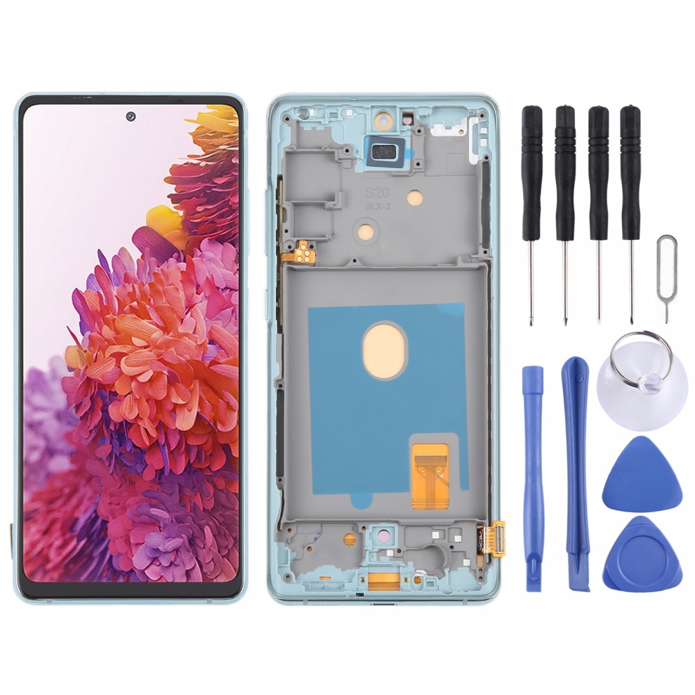 Für Samsung Galaxy S20 FE SM-G780F 6,43 Zoll OLED LCD Bildschirm Digitizer Vollmontage mit Rahmen (Grün)